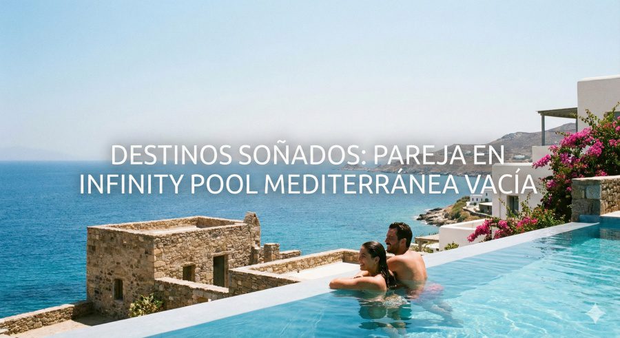 Pareja disfrutando de unas vacaciones de lujo en temporada baja